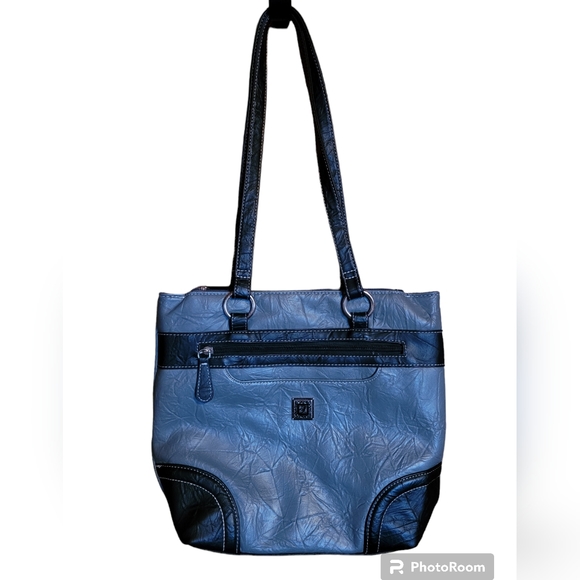 Stone Mountain Shoulder Handbag Gray Black - Picture 1 of 9